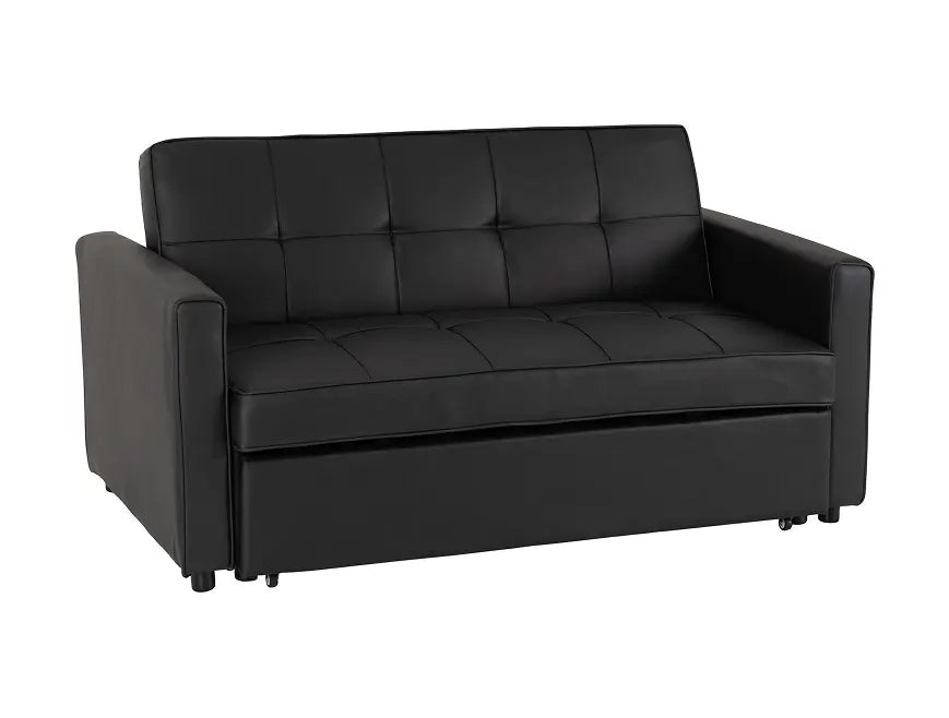 Astoria Sofa Bed Black Faux Leather