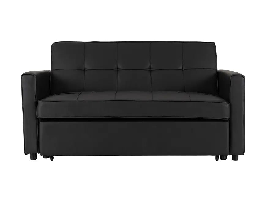 Astoria Sofa Bed Black Faux Leather