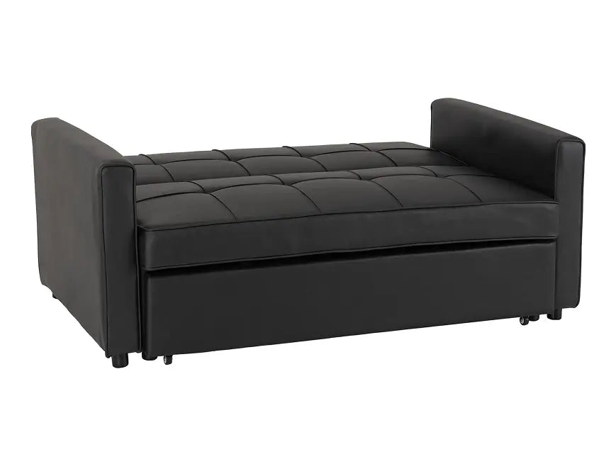 Astoria Sofa Bed Black Faux Leather