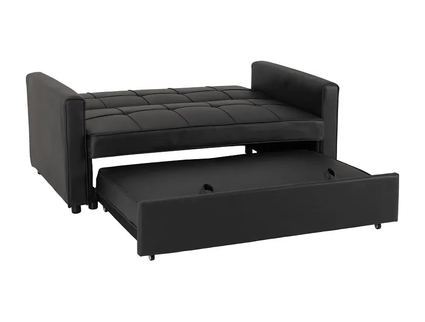 Astoria Sofa Bed Black Faux Leather