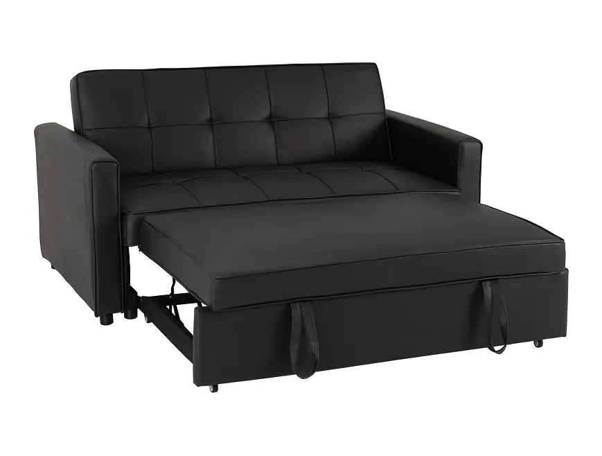 Astoria Sofa Bed Black Faux Leather