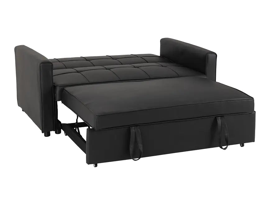 Astoria Sofa Bed Black Faux Leather