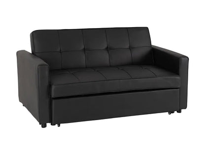 Astoria Sofa Bed Black Faux Leather