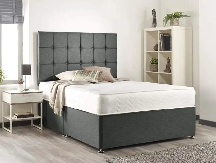 Deep Grey Linen Divan Base